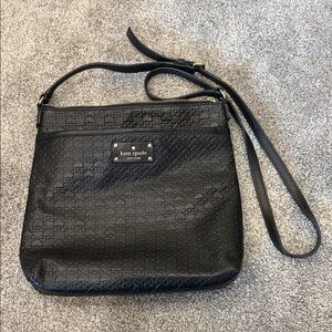 Kate Spade Embossed Black Crossbody Bag